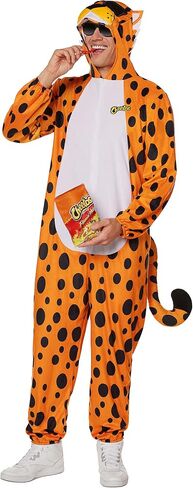 Spirit Halloween Cheetos Adult Chester Cheetah Union Suit Costume | Officially Licensed | Easy Costumes in Saudi Arabia