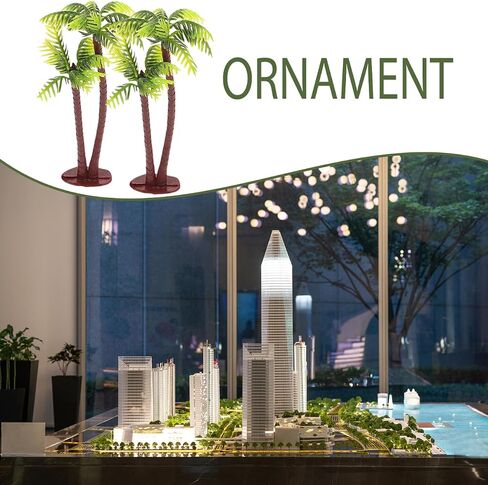 Garneck 5Pcs Miniature Artificial Coconut Palm Trees for Crafts Realistic Greenery Plant for Aquarium Fairy Garden Decor Fake Palm Tree Model for DIY Micro Landscape Fish Tank Cake Topper in Saudi Arabia