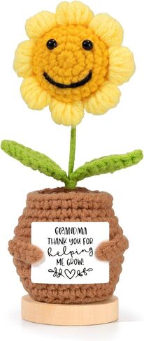 Teacher Appreciation Gifts for Women,Unique Gifts Ideas from Students,Funny Thank You Handmade Sunflower Crochet Gift for New Teachers,Back to School Christmas Valentine DayGift in Kuwait