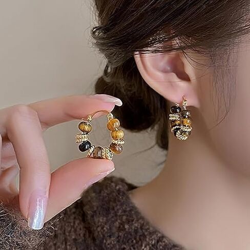 Ladies Amber Crystal Earrings, Cubic Zirconia Hypoallergenic Earrings, Ladies' birthday and Valentine's Day Gifts in Saudi Arabia