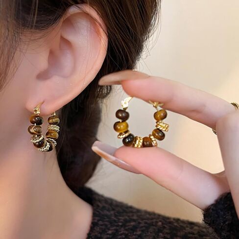 Ladies Amber Crystal Earrings, Cubic Zirconia Hypoallergenic Earrings, Ladies' birthday and Valentine's Day Gifts in Saudi Arabia
