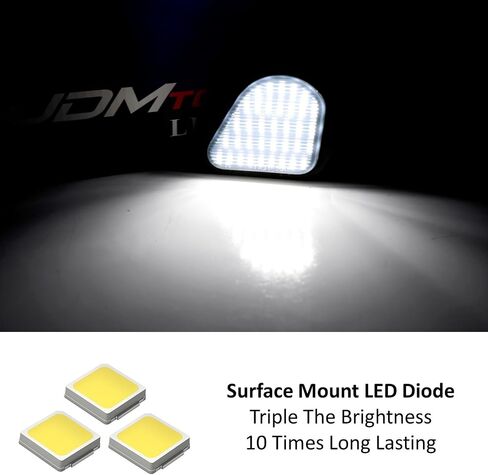 iJDMTOY مصابيح LED بيضاء كاملة أسفل المرآة الجانبية متوافقة مع شاحنات 2010-2019 دودج رام 1500 2500 3500 4500 5500 in Saudi Arabia