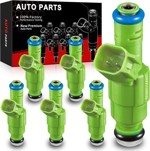 Fuel Injectors Fit for:-Chrysler Town and Country 2001-2007,Voyager 2001 2002 2003,for:-Dodge Caravan/Grand Caravan 2001 2002 2003 2004 2005 2006 2007 OE# 0280156007,04861454AA,812-12141(6Pcs) in Saudi Arabia