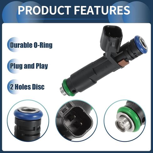 حاقن الوقود، فوهة حقن وقود المحرك رقم 5C3Z-9F593-DC لسيارة Ford F-150 2005-2006 V8 5.4L لسيارة LINCOLN NAVIGATOR 2005-2007 V8 5.4L أسود، 8 قطع in Saudi Arabia