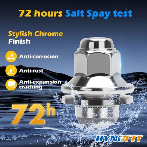 Dynofit 14x1.5 Wheel Lug Nuts Compatible with Toyota Lexus,OEM Mag Washer for Tacoma 4Runner Land Cruiser Sequoia LX600,One-Piece Design 21mm Hex Lug Nuts,Replace OE 90942-A1007|01121 (24PCS Black) in Saudi Arabia