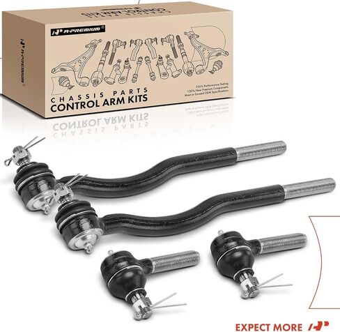 A-Premium Set of 4, Front Inner & Outer Tie Rod End Kit, Compatible with Chevrolet Tracker 1998-1998 & Geo Tracker 1989-1997 & Suzuki Sidekick 1989-1998 in Saudi Arabia