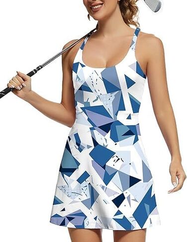 Women Dress Sports Sleeveless with Zip Collar Athletic Tank One-Piece Outfits for Golf Tennis Workout and Outdoor Activities in Saudi Arabia