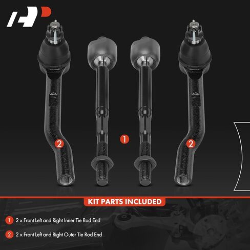 A-Premium Set of 4, Front Inner Outer Tie Rod End Kit, Compatible with Honda Odyssey 2018-2025 in Saudi Arabia