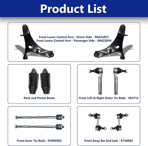 Control Arm Replacement for Suspension Kit Lower Control Arm Ball Joint Tie Rod Links Compatible With 2014-2018 Subaru Forester - 10 Pcs in Saudi Arabia
