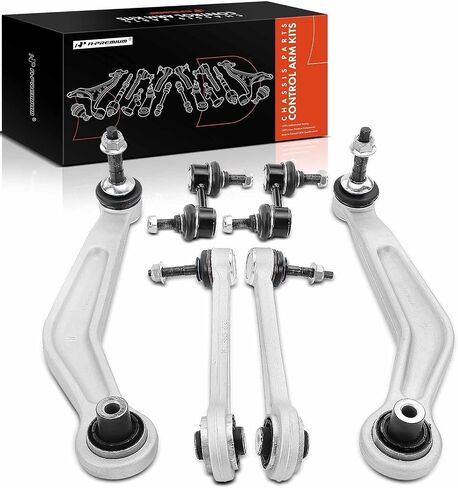 A-Premium Set of 6, Rear Forward & Rearward Upper Control Arm, Sway Bar Link, Compatible with BMW E39 E60 Series - 525i 2001-2003, 528i 1997-2000, 530i 2001-2003, 540i 1997-2003 in Saudi Arabia