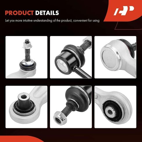 A-Premium Set of 6, Rear Forward & Rearward Upper Control Arm, Sway Bar Link, Compatible with BMW E39 E60 Series - 525i 2001-2003, 528i 1997-2000, 530i 2001-2003, 540i 1997-2003 in Saudi Arabia