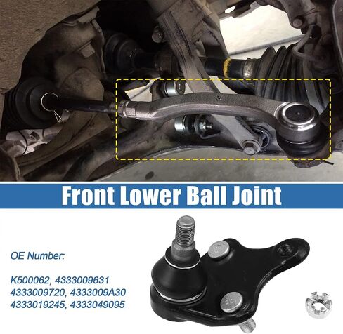 X AUTOHAUX 2pcs Front Lower Ball Joint K50006 for Toyota RAV4 2006-2018 for Toyota Corolla IM 2017 Suspension Lower Ball Joint Kit 4333009631 in Saudi Arabia