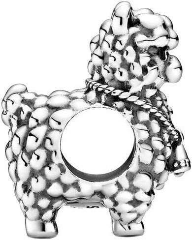 Fluffy Llama Charm Sterling Silver Animal Alpaca Bell Bead fit European Bracelet in Saudi Arabia