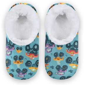 Boys Girls Fuzzy House Slippers Kids Toddlers Winter Indoor House Home Shoes XS-S in Kuwait