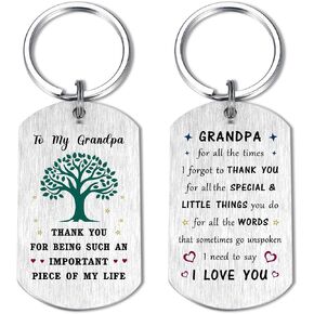 Viayen Gifts for Grandpa Father's Day - Thank You Gift for Grandpa Grandfather Birthday Wedding Easter Thanksgiving keychain in Saudi Arabia
