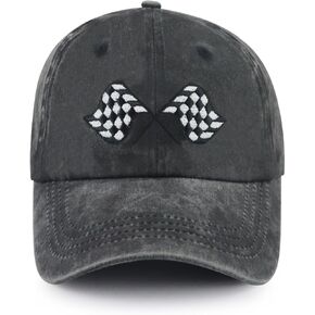 قبعات كاهريبا بأعلام مربعة للرجال والنساء، قبعة بيسبول مضحكة قابلة للتعديل من القطن مطرزة بعلم سيارة السباق in Kuwait