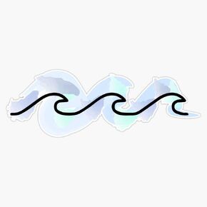 Watercolor Waves Vinyl Waterproof Sticker Decal Car Laptop Wall Window Bumper Sticker 5" in Saudi Arabia