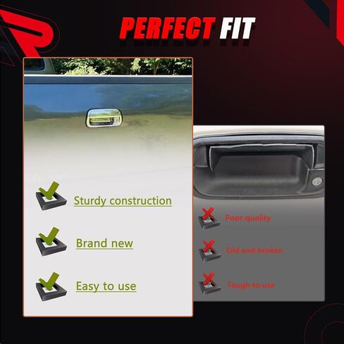 ONER Tailgate Handle Assembly with Keyhole Compatible with 2000–2006 Toyota Vehicle Tundra Replace# 69090-0C010 69090-0C030-C0 Black Tail Gate Handle in Kuwait