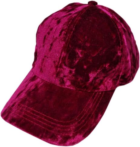 WITHMOONS Unisex Crushed Velvet Plain Soft Baseball Cap Adjustable Hat CW00009 in Saudi Arabia