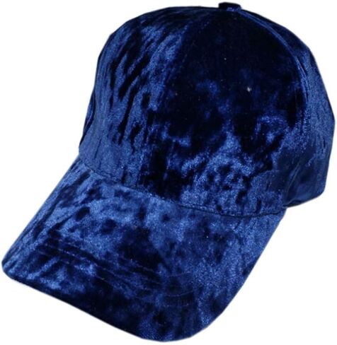 WITHMOONS Unisex Crushed Velvet Plain Soft Baseball Cap Adjustable Hat CW00009 in Saudi Arabia