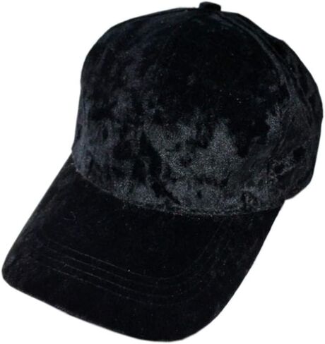 WITHMOONS Unisex Crushed Velvet Plain Soft Baseball Cap Adjustable Hat CW00009 in Saudi Arabia