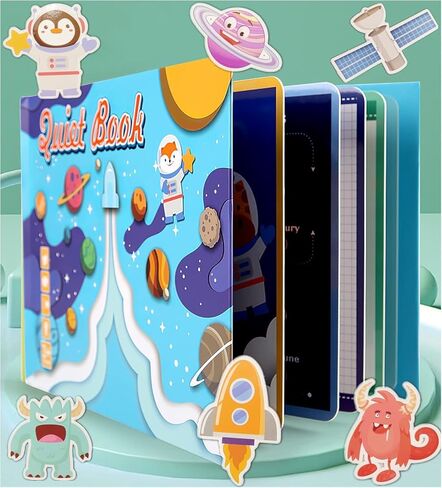 Jxueych Quiet Book for Toddlers Preschool Sensory Toys DIY Montessori Busy Book for Kids to Develop Learning Skills, Road Trip Essentials (Mini - Daily) in Kuwait