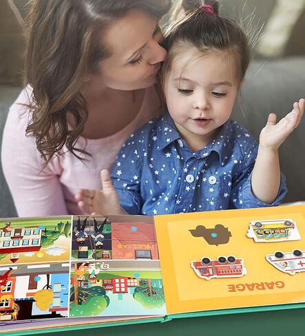 Jxueych Quiet Book for Toddlers Preschool Sensory Toys DIY Montessori Busy Book for Kids to Develop Learning Skills, Road Trip Essentials (Mini - Daily) in Kuwait