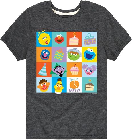 Sesame Street - Birthday Time to Party - Toddler and Youth Short Sleeve Graphic T-Shirt in Saudi Arabia