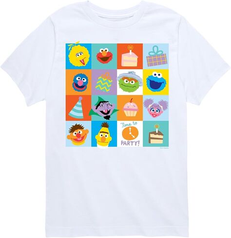 Sesame Street - Birthday Time to Party - Toddler and Youth Short Sleeve Graphic T-Shirt in Saudi Arabia
