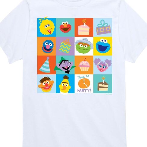 Sesame Street - Birthday Time to Party - Toddler and Youth Short Sleeve Graphic T-Shirt in Saudi Arabia
