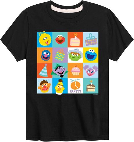 Sesame Street - Birthday Time to Party - Toddler and Youth Short Sleeve Graphic T-Shirt in Saudi Arabia