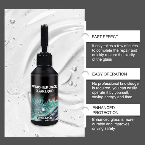 2025 New Windshield Crack Repair Kit, Premium Windshield Repair Kit, Quick Glass Repair Liquid, Cracks Gone Glass Remover Fluid for Quick Fix Windshields, Windows, Mirrors, All Crack Types(2pc) in Saudi Arabia