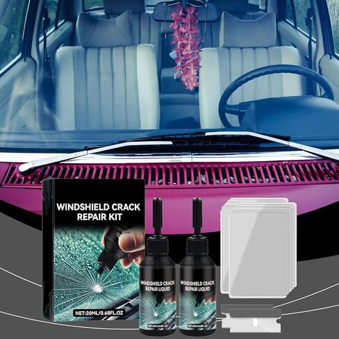 2025 New Windshield Crack Repair Kit, Premium Windshield Repair Kit, Quick Glass Repair Liquid, Cracks Gone Glass Remover Fluid for Quick Fix Windshields, Windows, Mirrors, All Crack Types(2pc) in Saudi Arabia