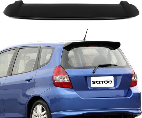 SCITOO ABS Spoiler for 2006-2008 for Honda Fit Trunk Spoiler Roof Lip Kit, Rear Spoiler Wing, Car Rear Spoiler Exterior Rear Spoiler Kit (Matte Black) in Saudi Arabia