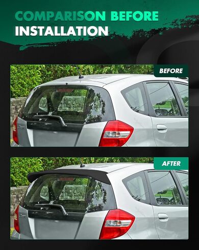 SCITOO ABS Spoiler for 2006-2008 for Honda Fit Trunk Spoiler Roof Lip Kit, Rear Spoiler Wing, Car Rear Spoiler Exterior Rear Spoiler Kit (Matte Black) in Saudi Arabia