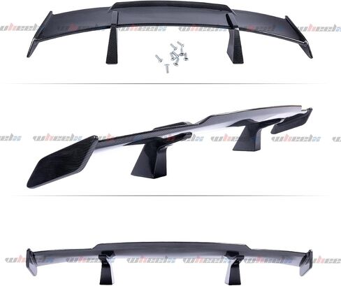 Universal Rear GT Spoiler, MP Style Wing Compatible with Mazda Miata Chevy Corvette Camaro Nissan Lexus Toyota Honda Ford Mustang Scion BMW Ben Infiniti Kia Dodge (Glossy Black) in Saudi Arabia