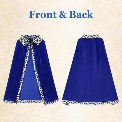 King Costume Set for Kids, Prince Cape Dress Up for Boys with Crown, Scepter, Coronation Cloak in Saudi Arabia