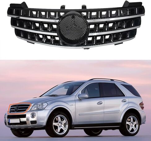 Bumper Grille Compatible with 2005 2006 2007 2008 Mercedes Benz ML63AMG ML320 ML350 ML550 Upper Mesh Bumper Grille in Saudi Arabia