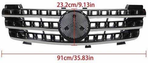 Bumper Grille Compatible with 2005 2006 2007 2008 Mercedes Benz ML63AMG ML320 ML350 ML550 Upper Mesh Bumper Grille in Saudi Arabia