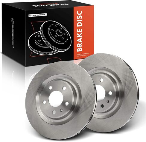 A-Premium 12.99 inch (330mm) Rear Vented Disc Brake Rotors Compatible with Select Audi and Porsche Models - A4 2017-2021, A4/A6 allroad, A4/A8 Quattro, Q5/Q7, A5/A6/A7, S4/S5/S7, SQ5, Macan, 2-PC Set in Saudi Arabia