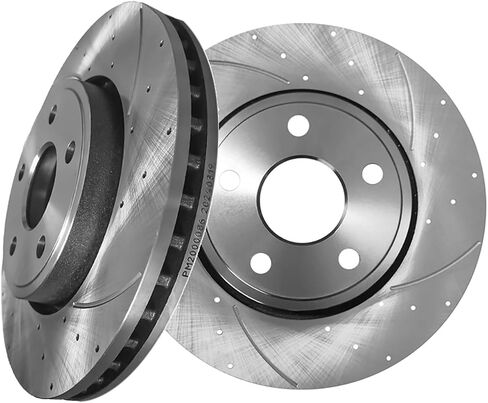 PM Auto Front 330mm Drilled Slotted Brake Disc Rotors Replacement For 2011-2020 Jeep Grand Cherokee in Saudi Arabia
