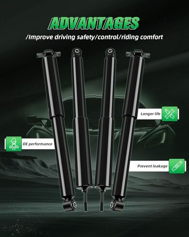 Shocks Absorbers,SCITOO Front Rear Gas Struts Shock Absorber Fit for 2007 2008 2009 2010 for Jeep Wrangler 349071 37285 349069 37287 Set of 4 in Saudi Arabia