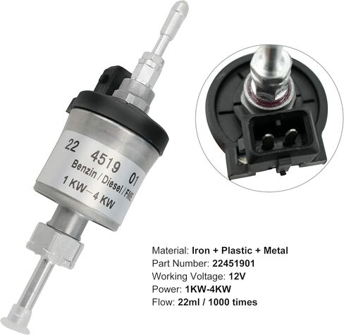 Universal 12V Fuel Metering Pump 22451901 Fit for Eberspacher Heater Airtronic D2 D4 1KW-4KW Diesel Air Heaters Fuel Pump in Saudi Arabia