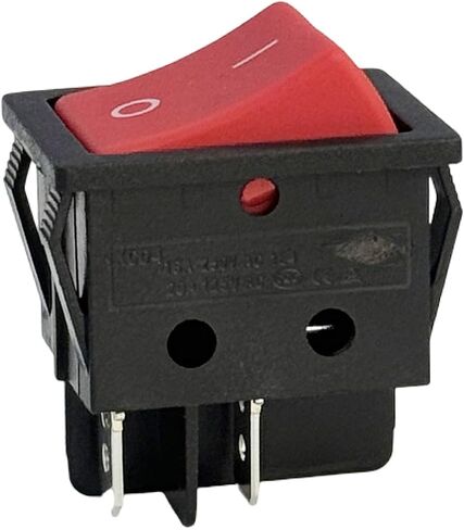 On/Off Switch Air Compressor F2S20VWD 20 Gal New Replacement Parts for HUS KY - Rocker Switch, Manual Operation, Black with Red in Saudi Arabia