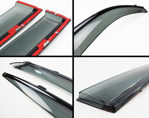 Cuztom Tuning Premium VIP JDM Clip-on Type Smoke Tinted Window Visor with Black Trim Compatible with 2014-2021 Infiniti Q50 in Saudi Arabia
