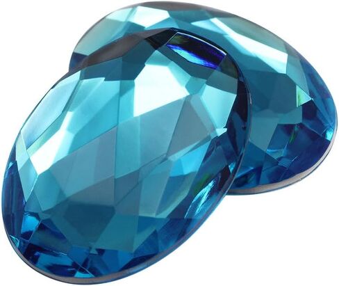 KraftGenius Allstarco 40x30mm Red Ruby H103 Large Flat Back Oval Acrylic Rhinestones Cosplay Costume Gems Plastic Jewels Embelishments DIY Crafts Gemstones - 4 Pieces in Kuwait