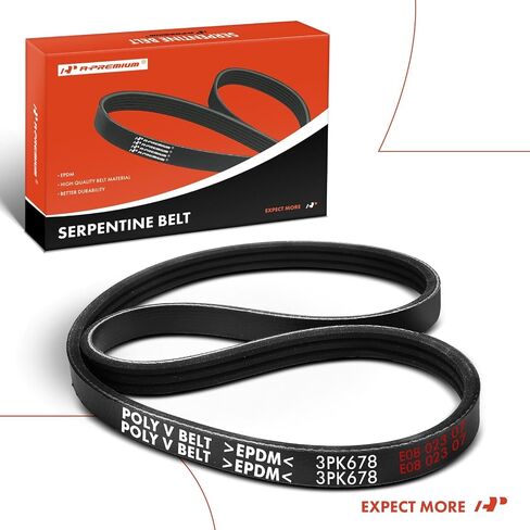 A-Premium Engine Serpentine Drive Belt Compatible with Ford, Mazda & Mercury Cars - Escape, Taurus, Mystique, Sable, Contour, 6, Tribute, MPV, Cougar, Mystique, Sable - V6 2.5L 3.0L in Saudi Arabia