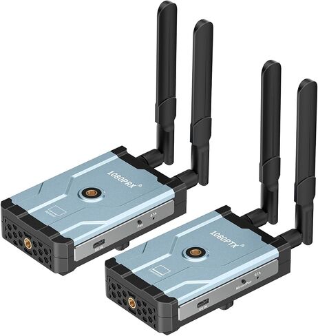 جهاز إرسال واستقبال HDMI لاسلكي، مجموعة موسع HDMI بطول 500 متر (16400 قدم) مع حلقة HDMI، 2.4/5G 1080P للبث من DSLR، والكمبيوتر المحمول، وNetflix، وYouTube، وPS4 إلى التلفزيون/جهاز العرض، ودعم بطارية NP in Kuwait