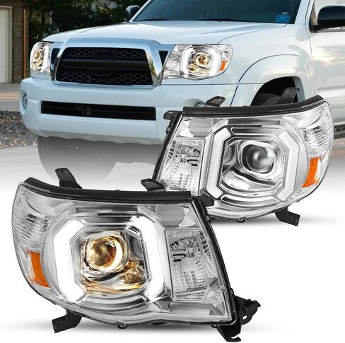 JSBOYAT Headlight Assembly Replacement for 2005-2011 Toyota Tacoma Pickup Passenger and Driver Side Black Housing Amber Reflector in Saudi Arabia