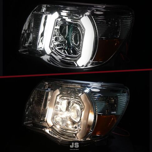 JSBOYAT Headlight Assembly Replacement for 2005-2011 Toyota Tacoma Pickup Passenger and Driver Side Black Housing Amber Reflector in Saudi Arabia